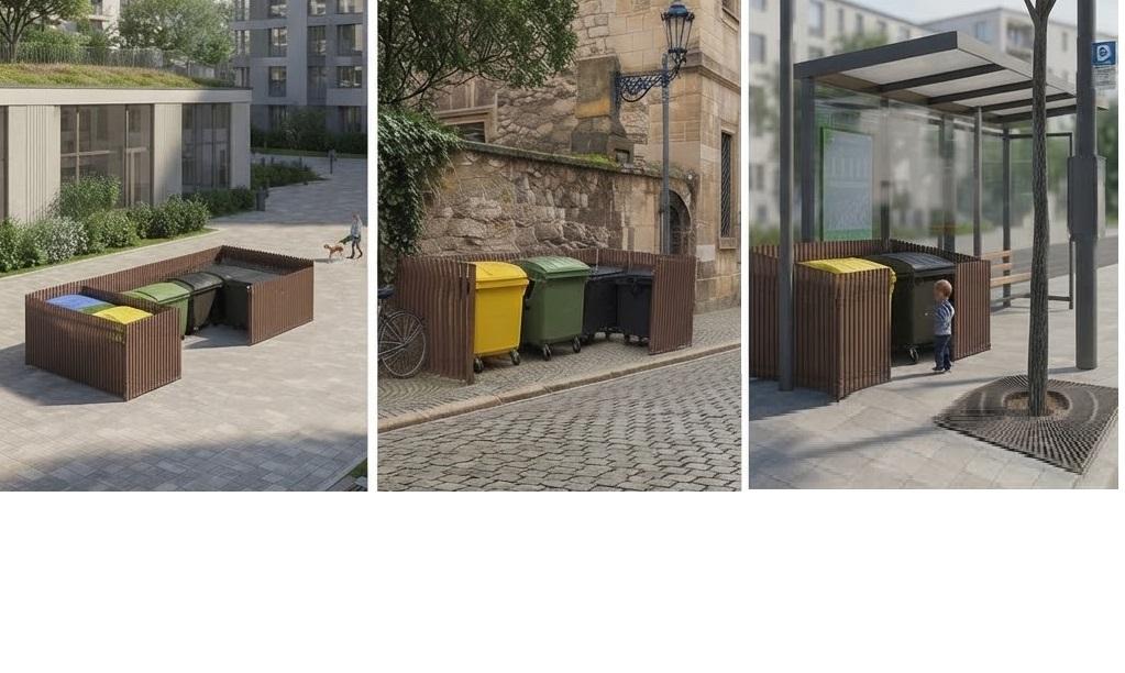 Kontajnerové státie a odpadkové koše
