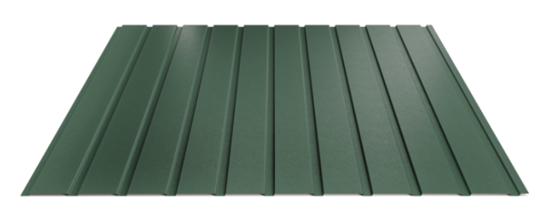 Trapézový plech Hornval E7 Elevácia Super 25 Deep Matt 0,5 mm RAL 6020