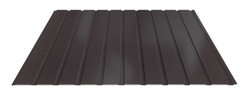 Trapézový plech Hornval E7 Elevácia Super Plus 35 Polyester Gloss 0,55 mm RAL 9005
