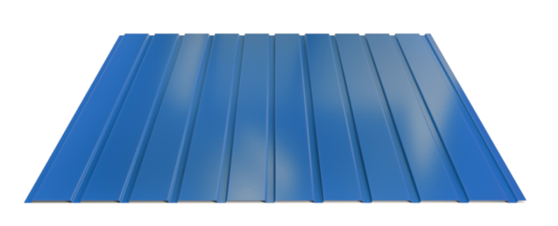 Trapézový plech Hornval E7 Elevácia Polyester Gloss 0,7 mm RAL 5010