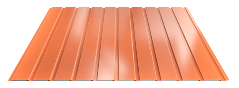 Trapézový plech Hornval E7 Elevácia Polyester Gloss 0,7 mm RAL 8004