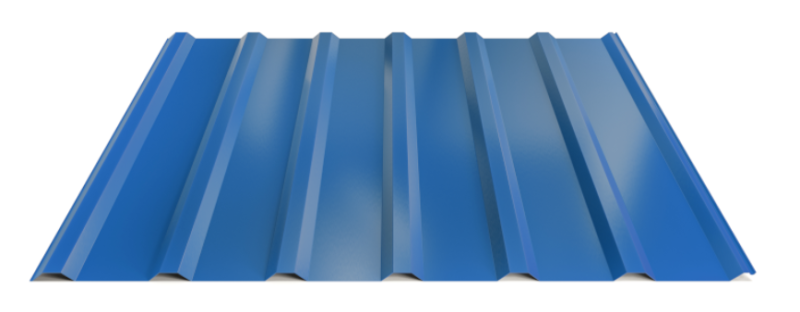 Trapézový plech Hornval T18 Super 25 Polyester Gloss 0,5 mm RAL 5010