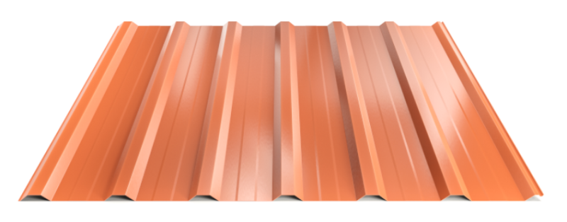 Trapézový plech Hornval T18 PLUS MAX Polyester Gloss 0,7 mm RAL 8004