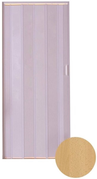 Kit LUCIANA 73x200 cm - buk světlý, plné Rozměr dveří Luciana: 135 - 150,5 cm: + 5 lamel + 1 vodící lišta