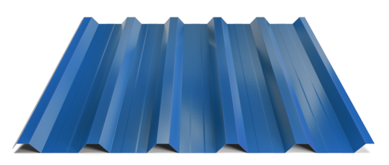Trapézový plech Hornval T35 MAX s prelisom, Super 25 Polyester Gloss 0,5 mm RAL 5010