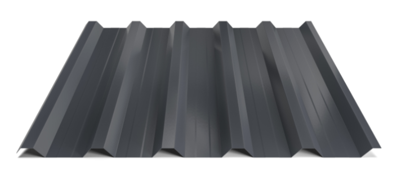 Trapézový plech Hornval T35 MAX s prelisom, Super 25 Polyester Gloss 0,5 mm RAL 7024