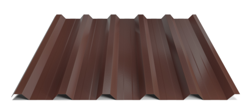 Trapézový plech Hornval T35 MAX s prelisom, Super 25 Polyester Gloss 0,5 mm RAL 8017