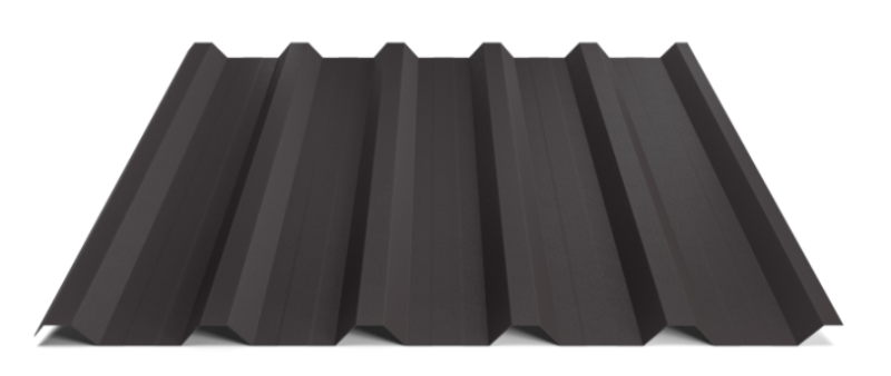 Trapézový plech Hornval T35 MAX s prelisom, Super 25 Deep Matt 0,5 mm RAL 9005