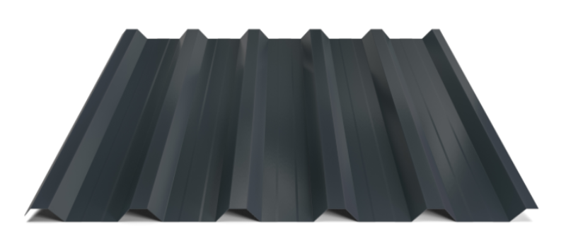 Trapézový plech Hornval T35 MAX s prelisom, Super Plus 35 Polyester Gloss 0,55 mm RAL 7016