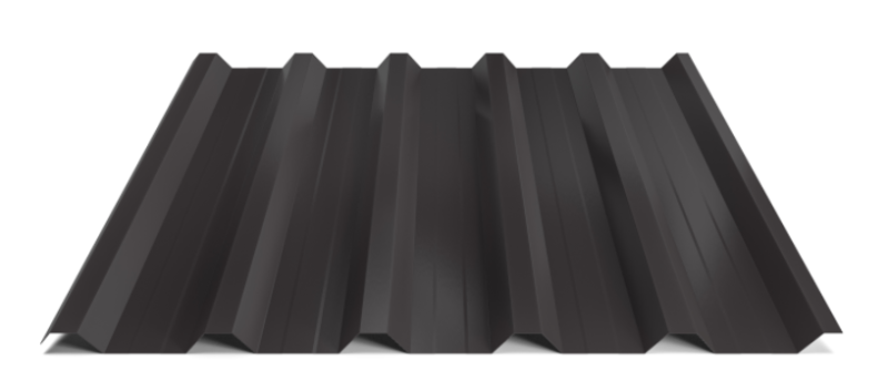 Trapézový plech Hornval T35 MAX s prelisom, Super Plus 35 Polyester Gloss 0,55 mm RAL 9005