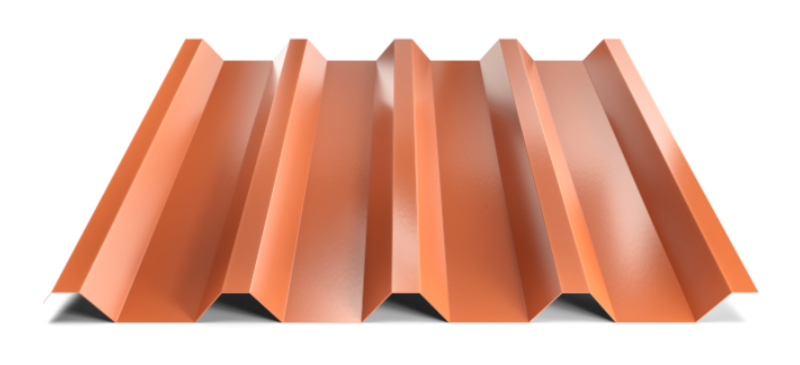Trapézový plech Hornval T55 Polyester Gloss 0.7 mm RAL 8004