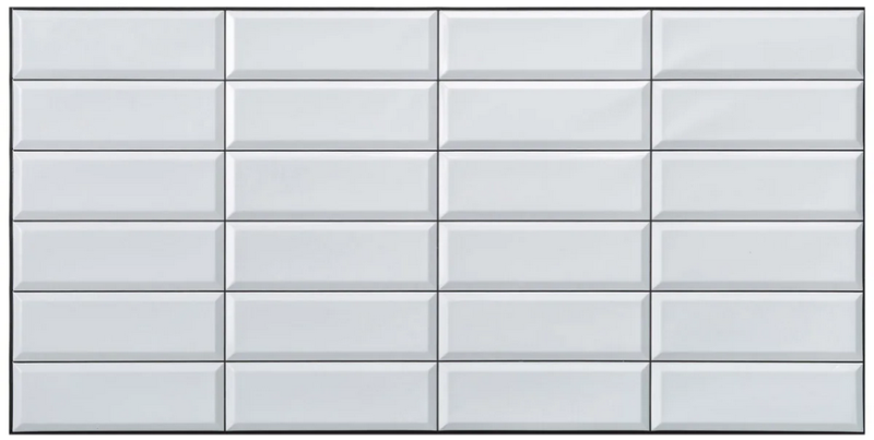 Dekoračný interiérový ​​panel White, Black Seam