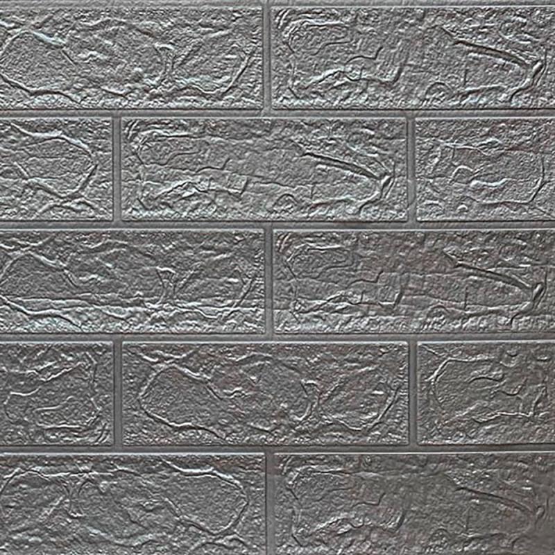 Dekoračný 3D samolepiaci panel Brick Gray Metallic