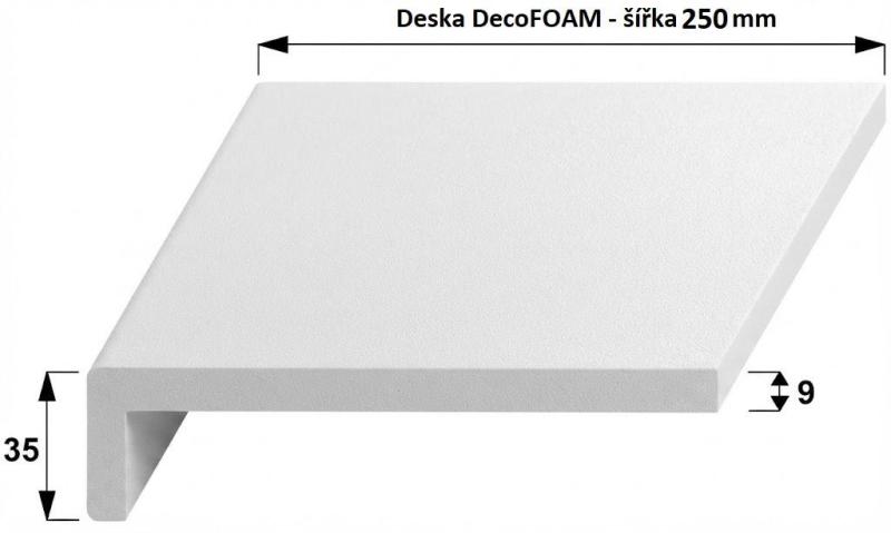 Univerzálna doska/parapet DecoFOAM - šírka 250 mm