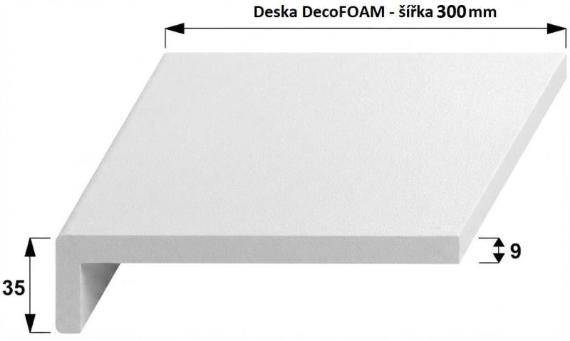 Univerzálna doska/parapet DecoFOAM - šírka 300 mm