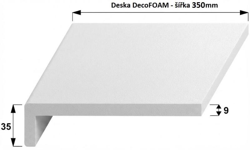 Univerzálna doska/parapet DecoFOAM - šírka 350 mm