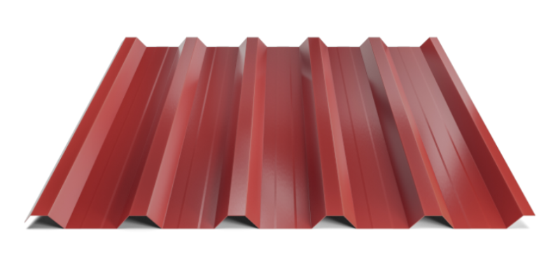 Trapézový plech Hornval T35 MAX s prelisom, Super Plus 35 Polyester Gloss 0,55 mm RAL 3011