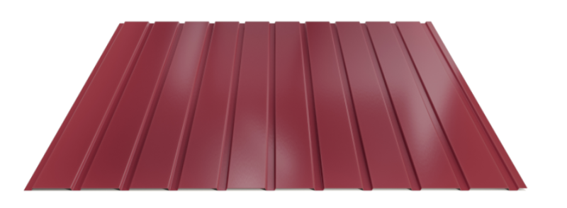 Trapézový plech Hornval E7 Elevácia Super 25 Polyester Gloss 0,5 mm RAL 3005
