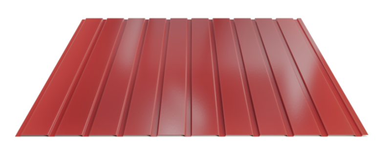 Trapézový plech Hornval E7 Elevácia Super Plus 35 Polyester Gloss 0,55 mm RAL 3011