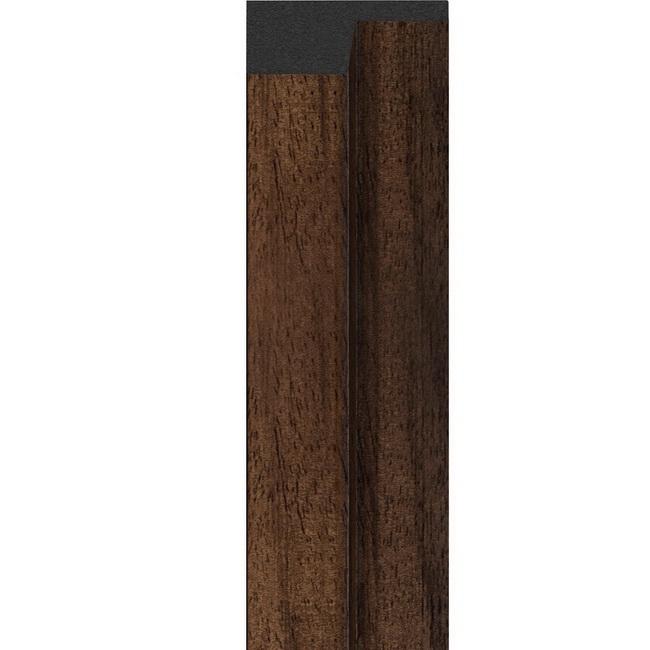 Ľavá lemovacia lišta LINERIO WOOD L-LINE Chocolate