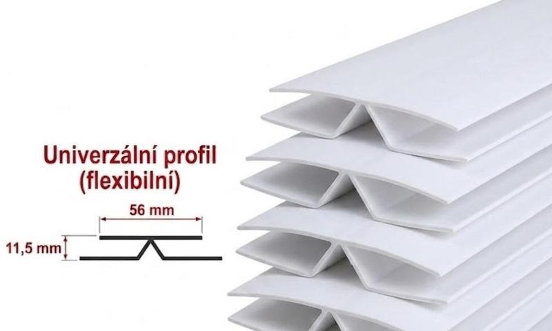 Univerzálny profil flexibilný AREA/LINIA P111 Biela