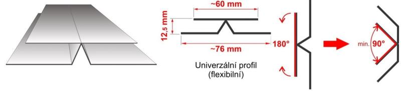 Univerzálny profil flexibilný P511 STANDARD k obkladom Asteza, Profi Corpo
