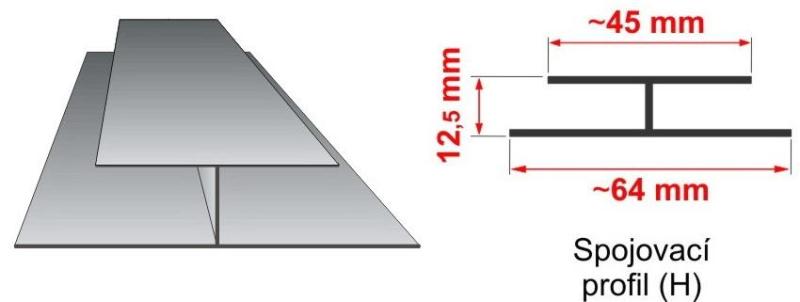 Spojovací profil P510 EXKLUZÍV, WOODEC, k obkladom Asteza, Profi Corpo