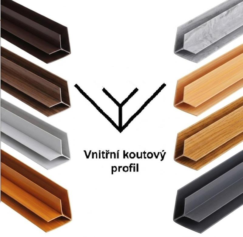 Vnútorný rohový profil vo farbe obkladu