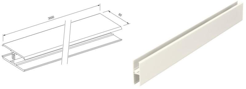 Spojovací H profil 2-dielny KERRAFRONT FS-282 Biela
