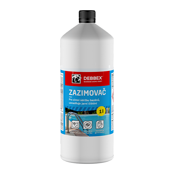 Zazimovač - pro zimní údržbu bazénů 1 l láhev namodralá