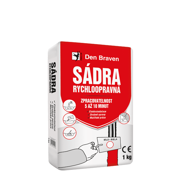 Sádra rychloopravná 20 kg pytel bílá