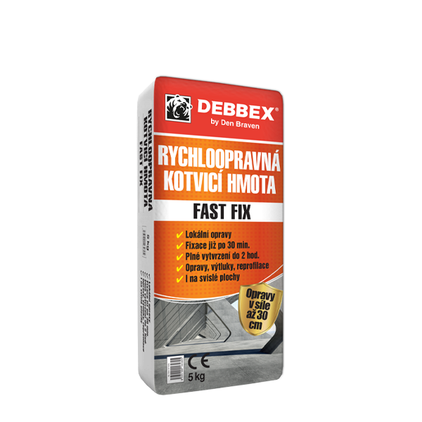 Rychloopravná kotvicí hmota FAST FIX 5 kg pytel šedá