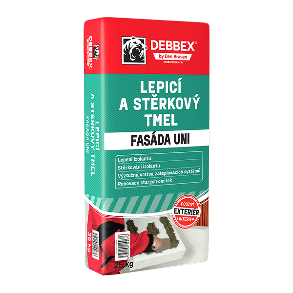 Lepicí a stěrkový tmel FASÁDA UNI 25 kg pytel šedá