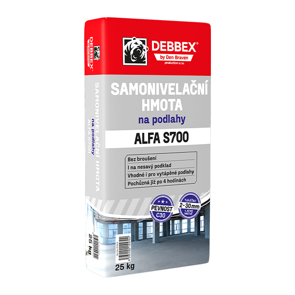 Samonivelační hmota ALFA S700 25 kg pytel šedá