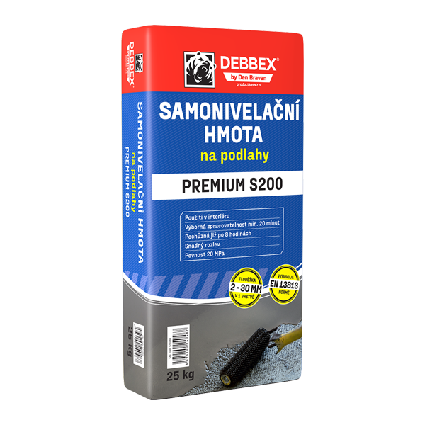 Samonivelační hmota na podlahy PREMIUM S200 25 kg pytel šedá
