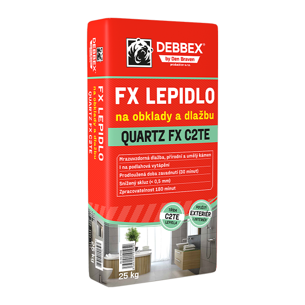FX lepidlo na obklady a dlažbu QUARTZ FX C2TE 7 kg pytel šedá