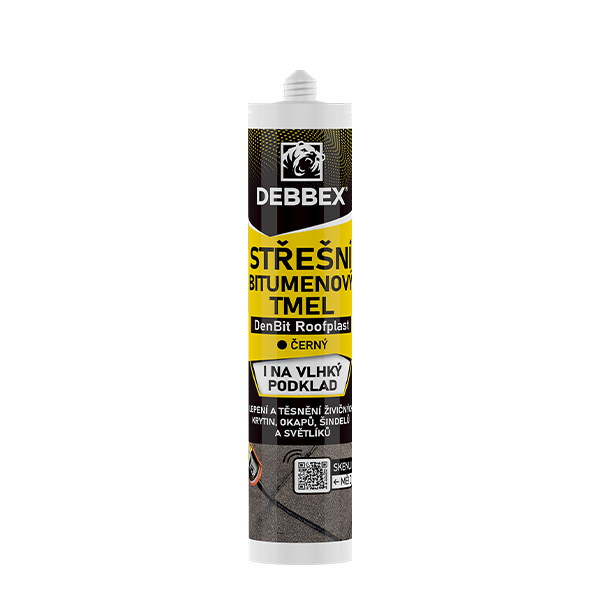 DenBit ROOFPLAST - Střešní bitumenový tmel 280 ml kartuše černá