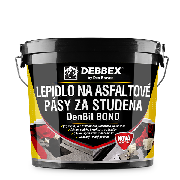 DenBit BOND - Lepidlo na asfaltové pásy za studena 5 kg kbelík černá
