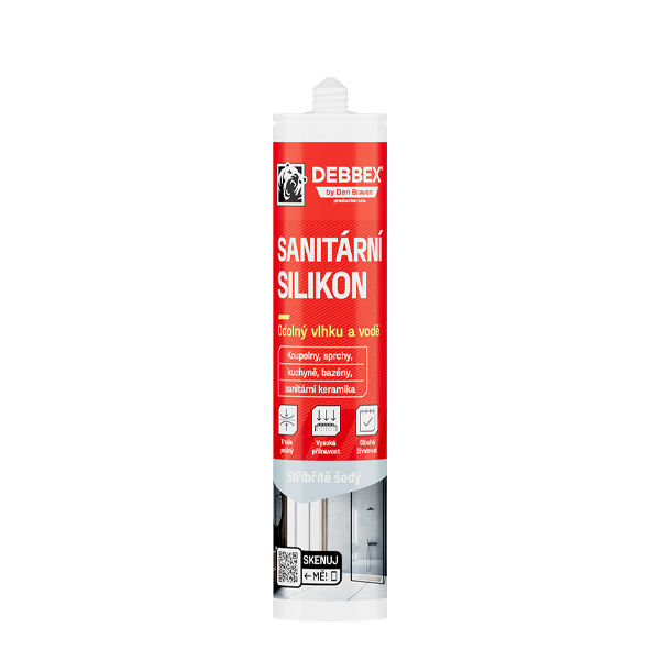 Sanitární silikon 280 ml kartuše stříbřitě šedá