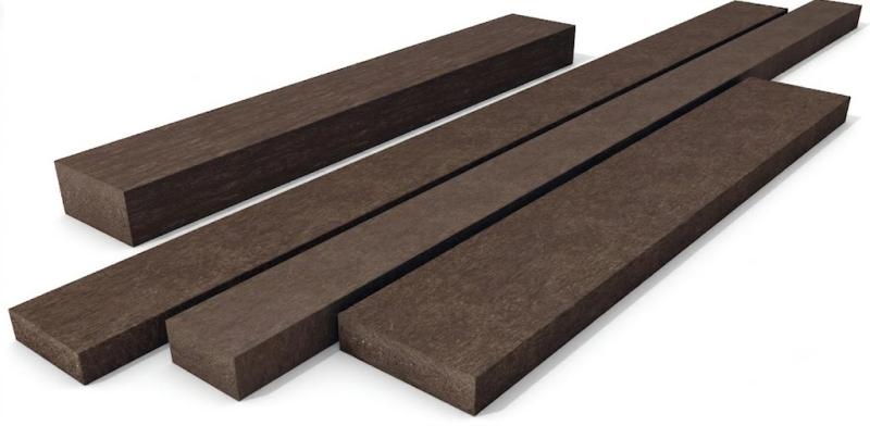 Profilová plastová doska 2 x 6 cm Hnedá
