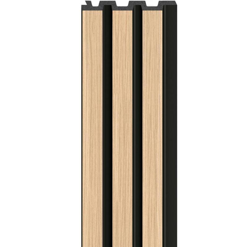 Lamelové akustické obkladové panely LINERIO WOOD M-LINE Natural+Black