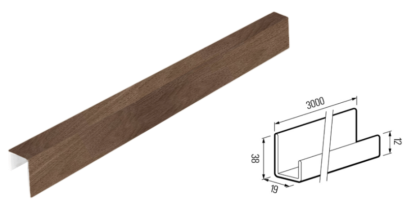 Lemovací U profil 1-dielny KERRAFRONT WE FS-251 Carmel Oak