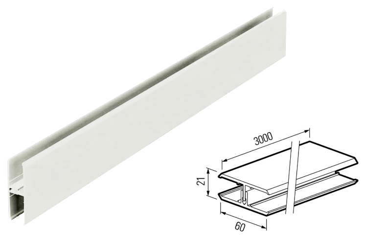 Spojovací H profil 2-dielny KERRAFRONT FS-282 Perlová šedá