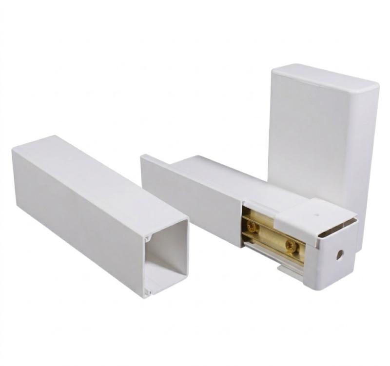 Zakrývací profil Biely s uzáverom 40 x 40 mm., k nosníkom PVC plotoviek MODULAR