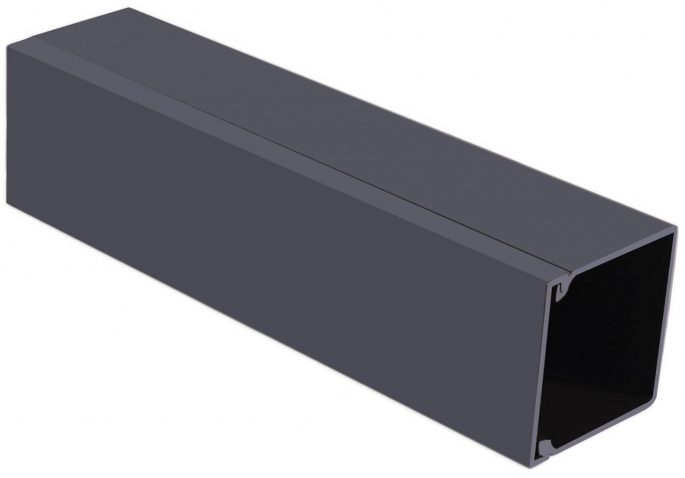 Zakrývací profil Antracit s uzáverom 40 x 40 mm., k nosníkom PVC plotoviek MODULAR