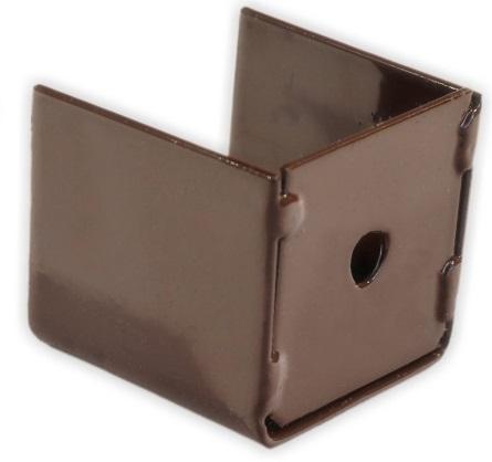 Držiak plotového poľa 'topánka' pre profil 40x40 mm Modular P6200 - orech (nerez+lak)
