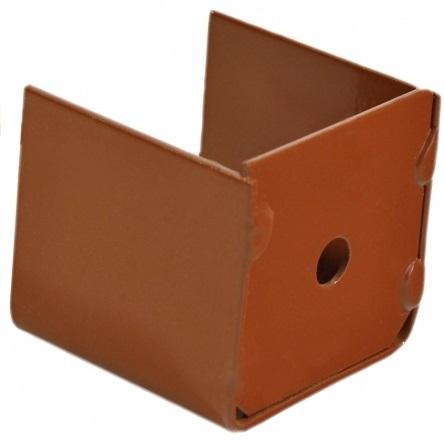 Držiak plotového poľa 'topánka' pre profil 40x40 mm Modular P6200 - Čerešňa (nerez+lak)