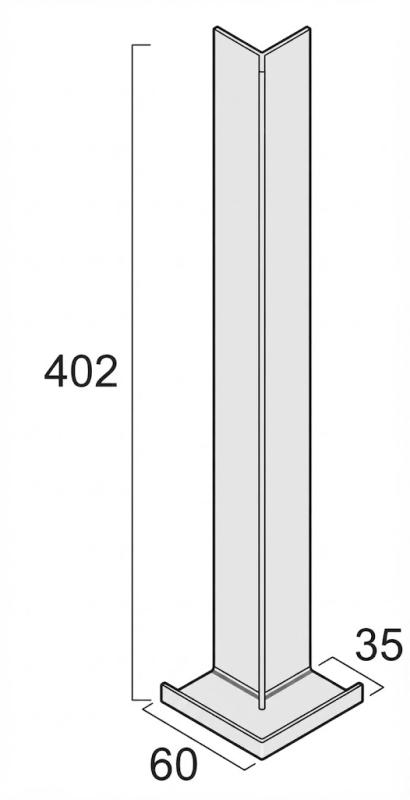 Spojka - vnútorný kút DecoFOAM P6075 - biela 003