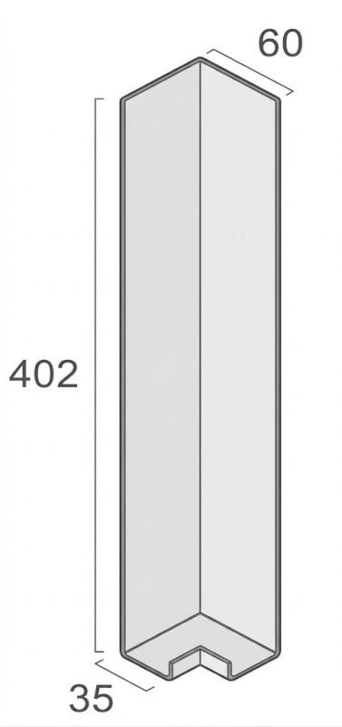 Spojka - vonkajší roh DecoFOAM P6073 - biela 003