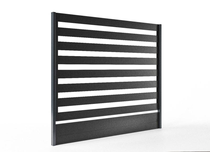 Plotový panel lamelový Hard RAL 9005 MAT
